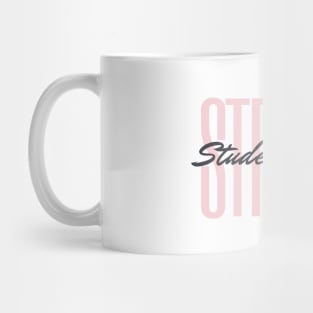 Strong Student Nurse pink and black text design Mug